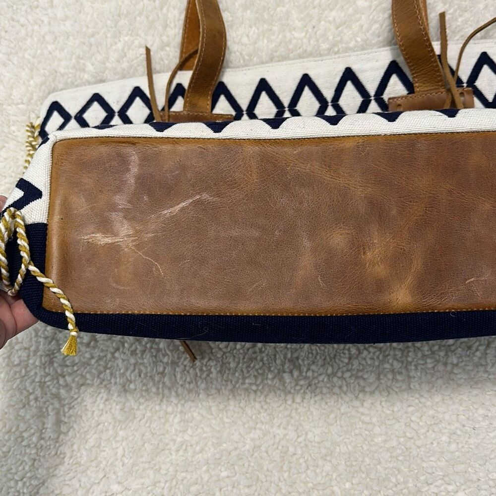 Noonday Collection Aventura Woven and Leather Tote Bag - Picture 5 of 13